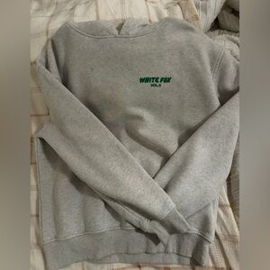 Heather Gray white fox hoodie